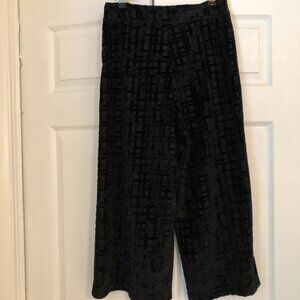 📞Textured Wide Leg Black Dress Pants